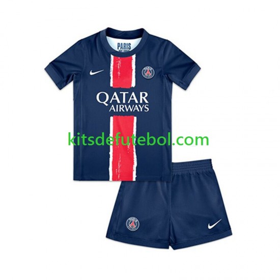 Camisola Paris Saint-Germain Criança Equipamento principal 2024-2025 Mangas Curtas