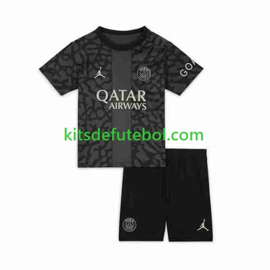 Camisola Paris Saint-Germain Criança Terceiro equipamento 2023-2024 Mangas Curtas