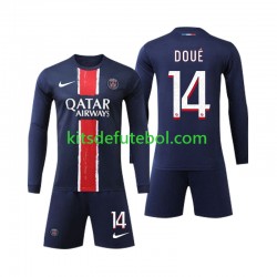 Camisola Paris Saint-Germain D Doue 14 Criança Equipamento principal 2024-2025 Mangas Compridas