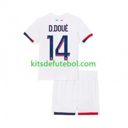 Camisola Paris Saint-Germain Desire Doue 14 Criança Equipamento alternativo 2024-2025 Mangas Curtas