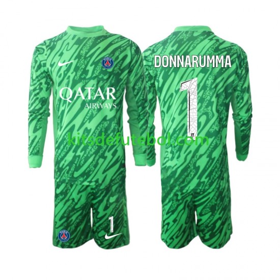 Camisola de Guarda-redes Paris Saint-Germain Gianluigi Donnarumma 1 Criança Equipamento alternativo 2024-2025 Mangas Compridas