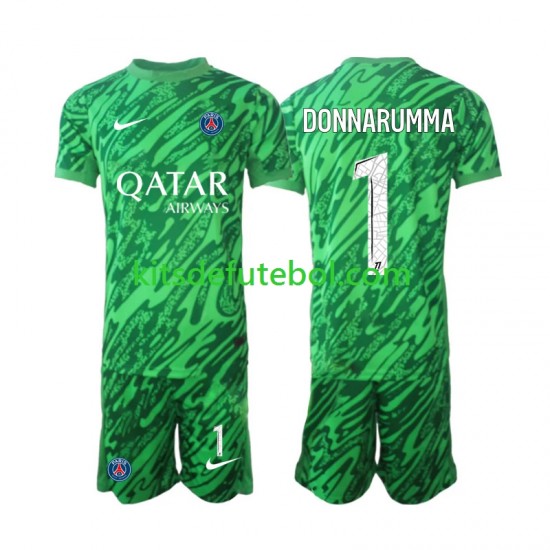 Camisola de Guarda-redes Paris Saint-Germain Gianluigi Donnarumma 1 Criança Equipamento alternativo 2024-2025 Mangas Curtas