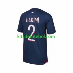 Camisola Paris Saint-Germain Hakimi 2 Homem Equipamento principal 2023-2024 Mangas Curtas
