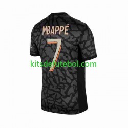 Camisola Paris Saint-Germain Kylian Mbappe 7 Homem Terceiro equipamento 2023-2024 Mangas Curtas