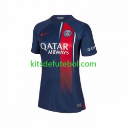 Camisola Paris Saint-Germain Mulheres Equipamento principal 2023-2024 Mangas Curtas