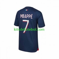 Camisola Paris Saint-Germain Mbappe 7 Homem Equipamento principal 2023-2024 Mangas Curtas