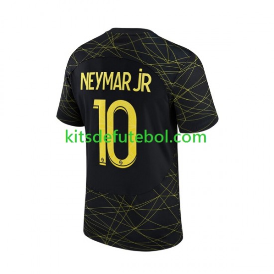 Camisola Paris Saint-Germain Neymar JR 10 Homem Quarto equipamento 2022-2023 Mangas Curtas