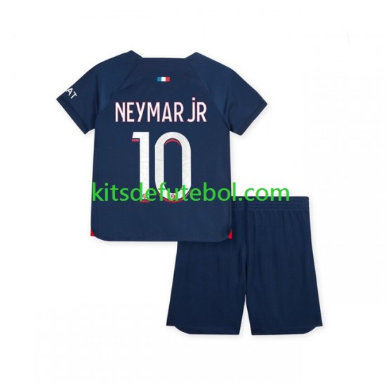 Camisola Paris Saint-Germain Neymar Jr 10 Criança Equipamento principal 2023-2024 Mangas Curtas
