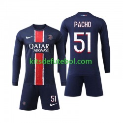 Camisola Paris Saint-Germain Pacho 51 Criança Equipamento principal 2024-2025 Mangas Compridas