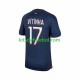 Camisola Paris Saint-Germain Vitinha 17 Homem Equipamento principal 2023-2024 Mangas Curtas
