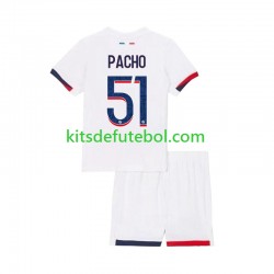 Camisola Paris Saint-Germain Willian Pacho 51 Criança Equipamento alternativo 2024-2025 Mangas Curtas