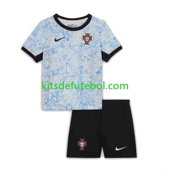 Camisola Seleção da Portuguesa Criança Equipamento alternativo Europeu 2024 Mangas Curtas
