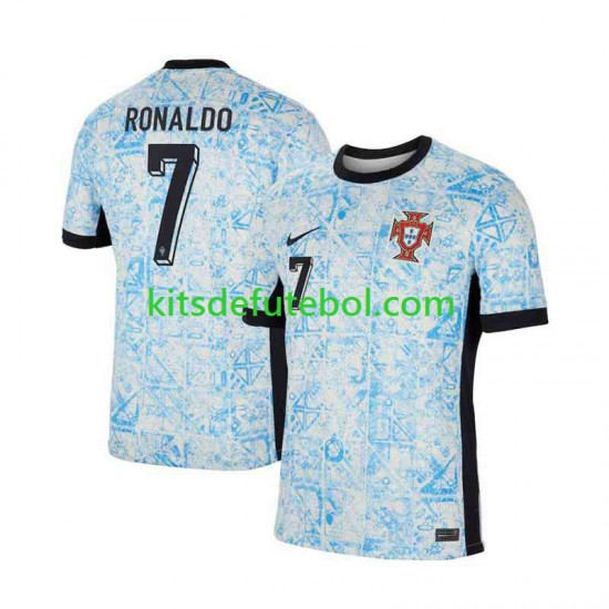 Camisola Seleção da Portuguesa Cristiano Ronaldo 7 Homem Equipamento alternativo Europeu 2024 Mangas Curtas