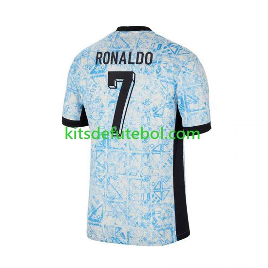 Camisola Seleção da Portuguesa Cristiano Ronaldo 7 Homem Equipamento alternativo Europeu 2024 Mangas Curtas