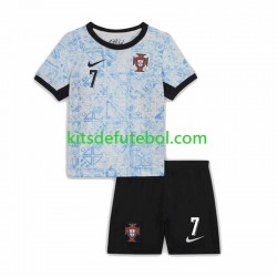 Camisola Seleção da Portuguesa Cristiano Ronaldo 7 Criança Equipamento alternativo Europeu 2024 Mangas Curtas