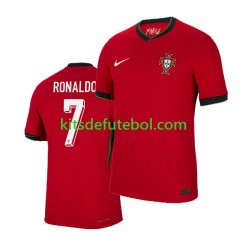 Camisola Seleção da Portuguesa Cristiano Ronaldo 7 Homem Equipamento principal Europeu 2024 Mangas Curtas