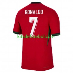Camisola Seleção da Portuguesa Cristiano Ronaldo 7 Homem Equipamento principal Europeu 2024 Mangas Curtas