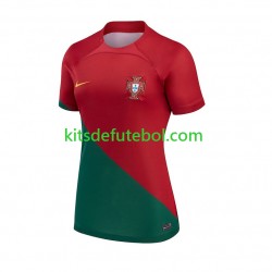 Camisola Seleção da Portuguesa Mulheres Equipamento principal Mundial 2022 Mangas Curtas