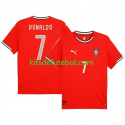Camisola Seleção da Portuguesa RONALDO 7 Homem Equipamento principal 2025 Mangas Curtas