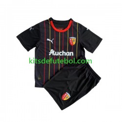 Camisola RC Lens Criança Equipamento alternativo 2023-2024 Mangas Curtas