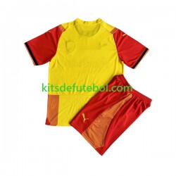 Camisola RC Lens Criança Equipamento principal 2023-2024 Mangas Curtas