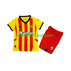 Camisola RC Lens Criança Equipamento principal 2024-2025 Mangas Curtas