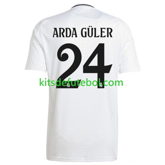 Camisola Real Madrid ARDA GULER 24 Homem Equipamento principal 2024-2025 Mangas Curtas