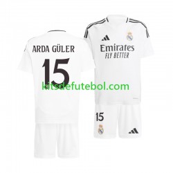 Camisola Real Madrid Arda Guler 15 Criança Equipamento principal 2024-2025 Mangas Curtas