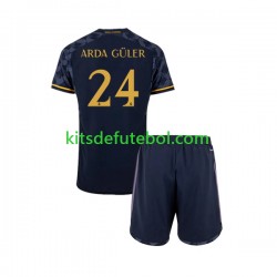 Camisola Real Madrid Arda Guler 24 Criança Equipamento alternativo 2023-2024 Mangas Curtas