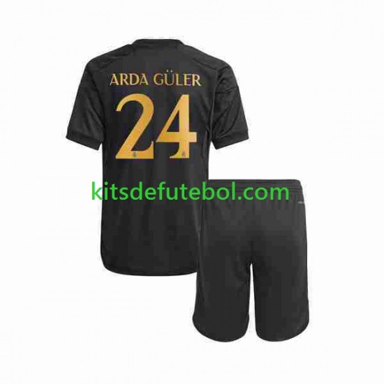 Camisola Real Madrid Arda Guler 24 Criança Terceiro equipamento 2023-2024 Mangas Curtas