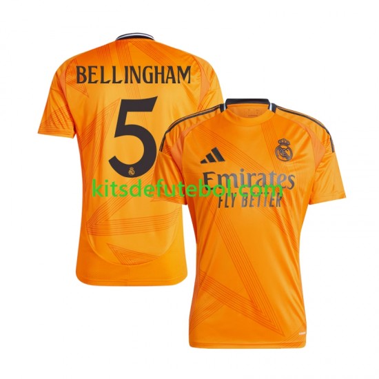 Camisola Real Madrid BELLINGHAM 5 Homem Equipamento alternativo 2024-2025 Mangas Curtas