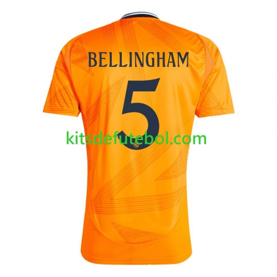 Camisola Real Madrid BELLINGHAM 5 Homem Equipamento alternativo 2024-2025 Mangas Curtas