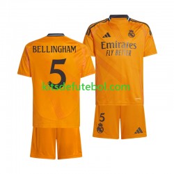 Camisola Real Madrid BELLINGHAM 5 Criança Equipamento alternativo 2024-2025 Mangas Curtas