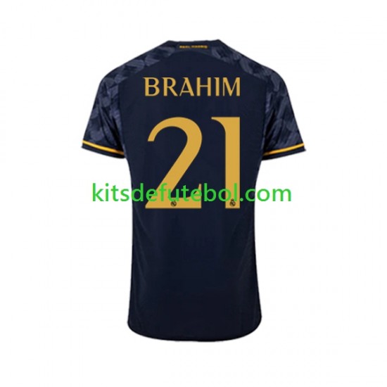 Camisola Real Madrid Brahim Diaz 21 Homem Equipamento alternativo 2023-2024 Mangas Curtas