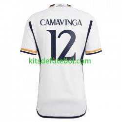 Camisola Real Madrid Camavinga 12 Homem Equipamento principal 2023-2024 Mangas Curtas