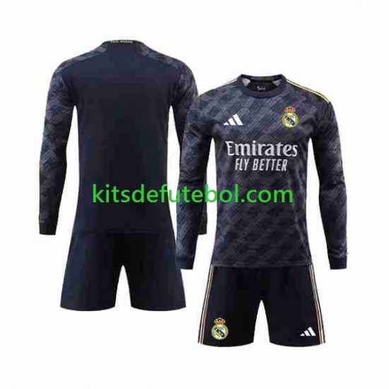 Camisola Real Madrid Criança Equipamento alternativo 2023-2024 Mangas Compridas