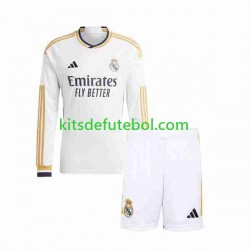 Camisola Real Madrid Criança Equipamento principal 2023-2024 Mangas Compridas