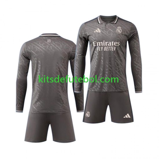 Camisola Real Madrid Criança Terceiro equipamento 2024-2025 Mangas Compridas
