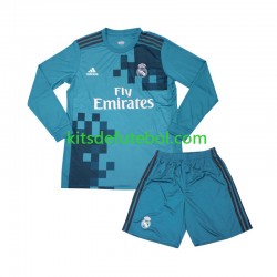 Camisola Retrô Real Madrid Criança Terceiro equipamento 2017 Mangas Compridas
