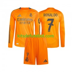 Camisola Real Madrid Cristiano Ronaldo 7 Criança Equipamento alternativo 2024-2025 Mangas Compridas