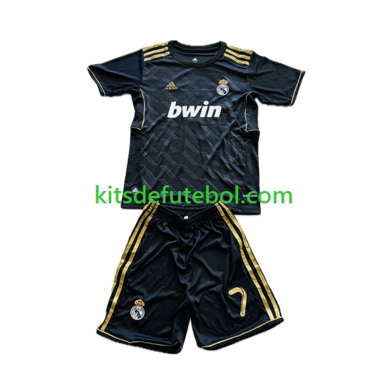 Camisola Retrô Real Madrid Cristiano Ronaldo 7 - Criança Equipamento alternativo 2011 2012 Mangas Curtas