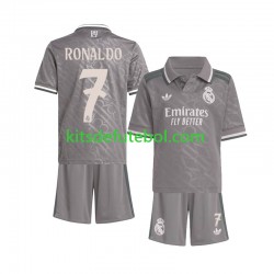 Camisola Real Madrid Cristiano Ronaldo 7 Criança Terceiro equipamento 2024-2025 Mangas Curtas