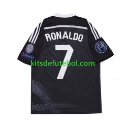 Camisola Retrô Real Madrid Cristiano Ronaldo 7 Criança Terceiro equipamento 2014 Mangas Curtas
