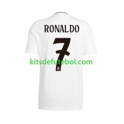 Camisola Real Madrid Cristiano Ronaldo 7 Homem Equipamento principal 2024-2025 Mangas Curtas