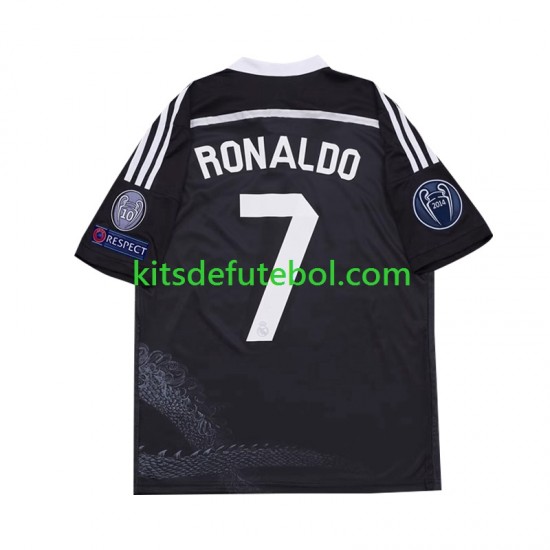 Camisola Retrô Real Madrid Cristiano Ronaldo 7 Homem Terceiro equipamento 2014 Mangas Curtas