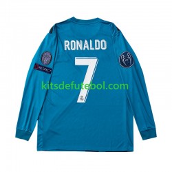 Camisola Retrô Real Madrid Cristiano Ronaldo 7 Homem Terceiro equipamento 2017 Mangas Compridas