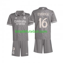 Camisola Real Madrid Endrick 16 Criança Terceiro equipamento 2024-2025 Mangas Curtas