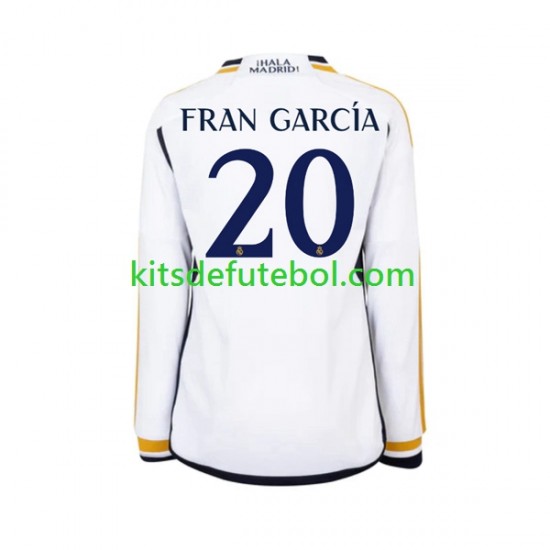 Camisola Real Madrid Fran Garcia 20 Homem Equipamento principal 2023-2024 Mangas Compridas