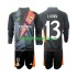 Camisola de Guarda-redes Real Madrid Preto Andriy Lunin 13 Criança Equipamento alternativo 2024-2025 Mangas Compridas