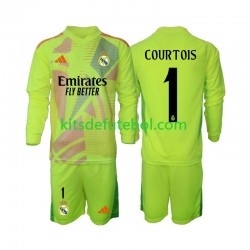 Camisola de Guarda-redes Real Madrid COURTOIS 1 Criança Quarto equipamento 2024-2025 Mangas Compridas